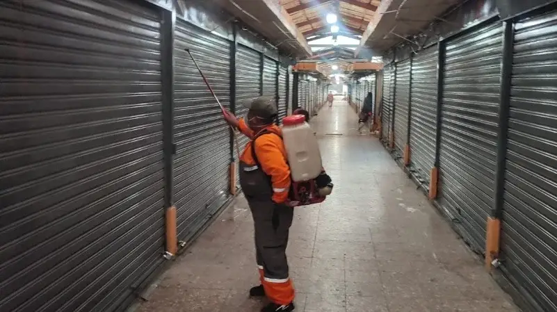 Loja refuerza fumigación en mercados municipales Loja refuerza fumigación en mercados municipales