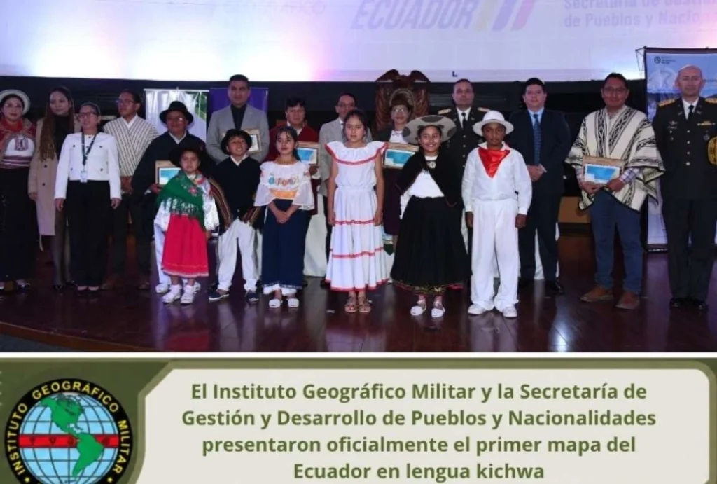 Ecuador presenta su primer mapa oficial en lengua kichwa Ecuador presenta su primer mapa oficial en lengua kichwa